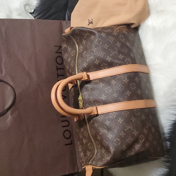 Louis Vuitton Boston Bag Keepall Monogram 45 Unisex Satchel; date code SA - Picture 3 of 17